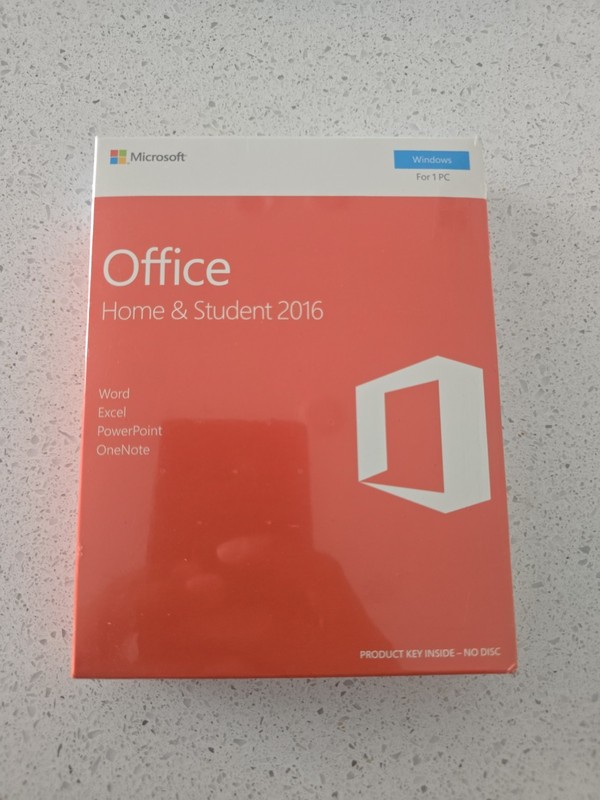 Microsoft Office Home and Student 2016 Windows 1 User PC Key Card No Disc NEW