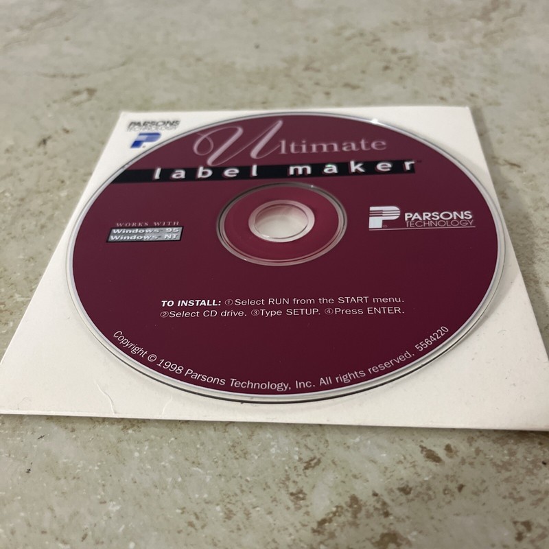Parsons Technology Ultimate Label Maker Windows 95 And NT gallery
