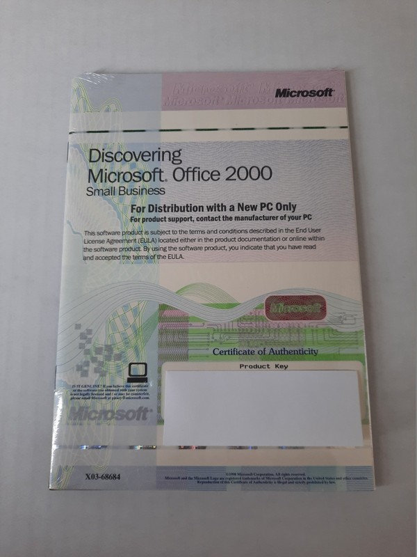 Microsoft Office 2000 Small Business with Product Key and Two Discs Sealed