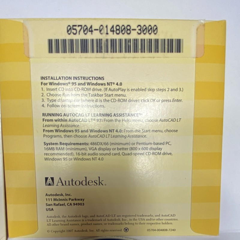 Autodesk AutoCAD LT 97 CAD & CAM Software CD Set w/ Learning Assistance, Windows gallery