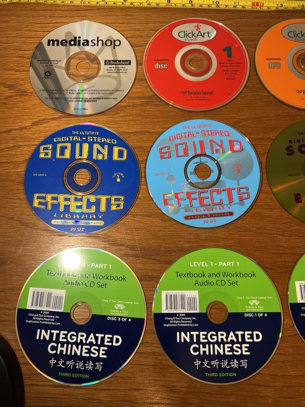 Windows Software CD DVD Lot: SFX, Adobe, Microsoft Office, Education, Music, Map gallery