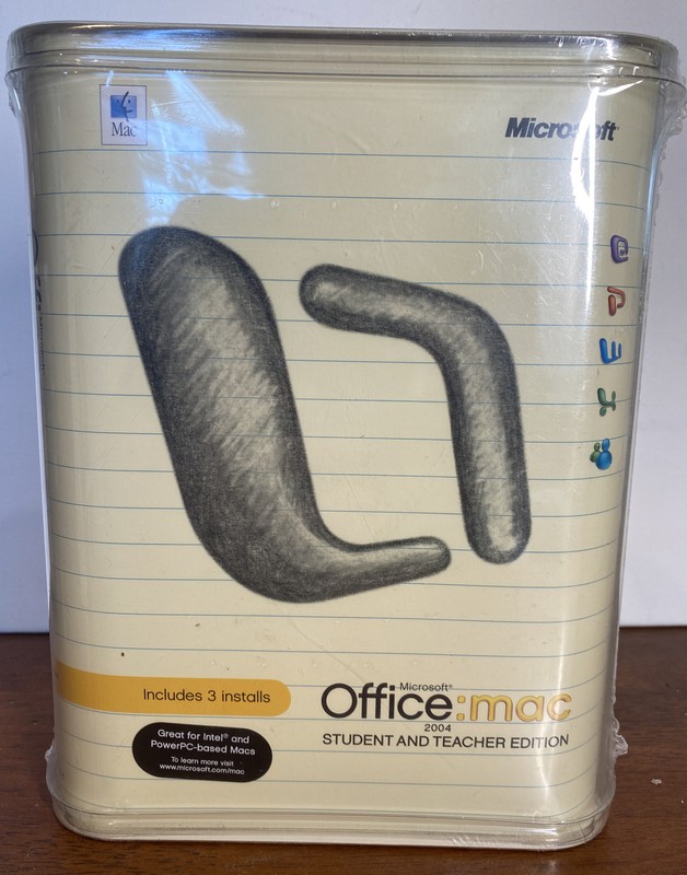 Microsoft Office Mac Student & Teacher Edition 2004 Word Powerpoint Excel Sealed