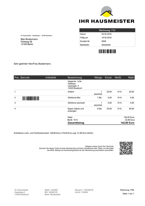 Invoice Program for Janitors, Janitorial Services, Facility Management Software gallery