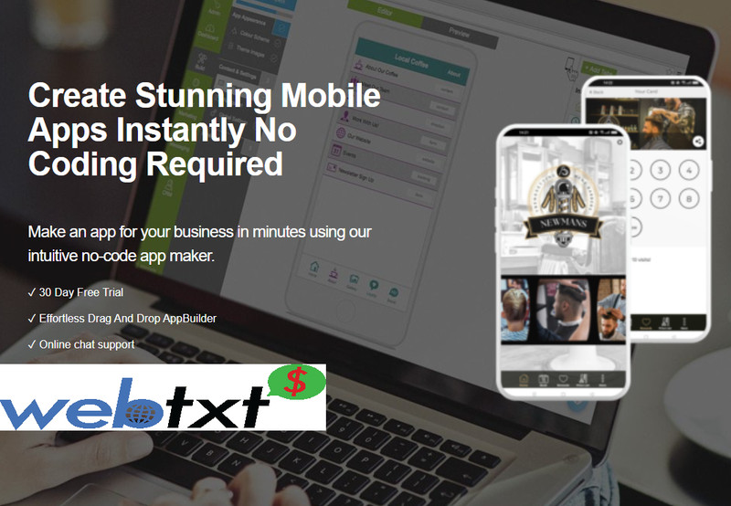 Cell phone app software, templet easy to create any type of business Apps