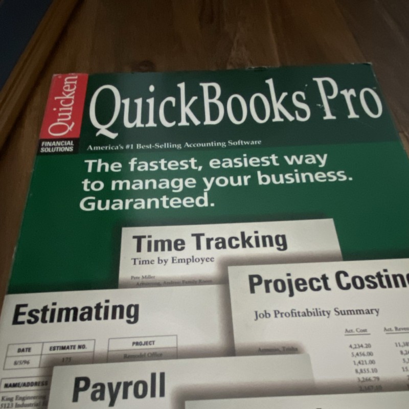 Quicken QuickBooks Pro 4.0 Windows Mac 3.5" Floppy Discs Manuals gallery
