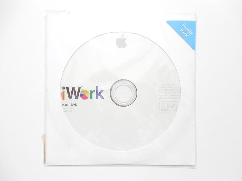 Apple iWork '09 Install DVD Family Pack for Mac Computers OS X MB942Z/A
