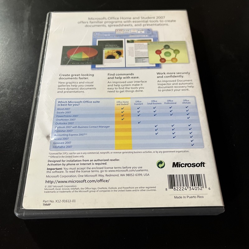 Microsoft Office Home and Student 2007 Service Desk Edition w/ Product Key Code gallery