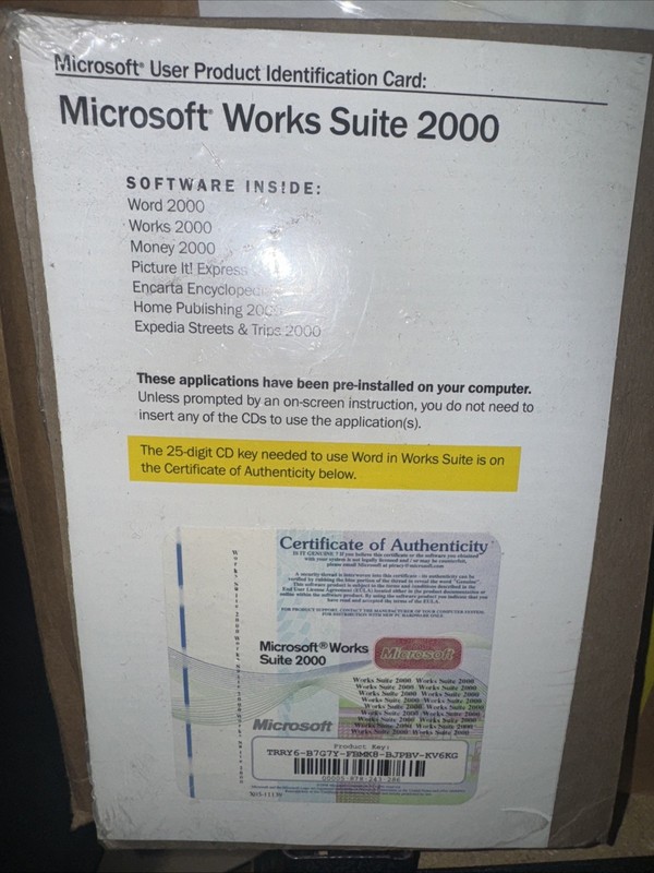 Microsoft Works Suite 2000 Complete 8 CD Set