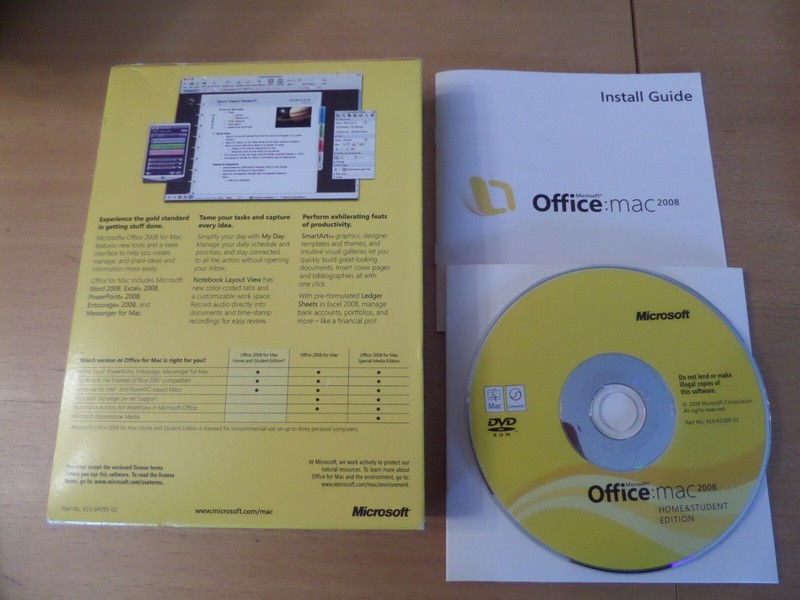 Microsoft Office 2008 Home and Student Edition for Mac + Box & Install Guide gallery