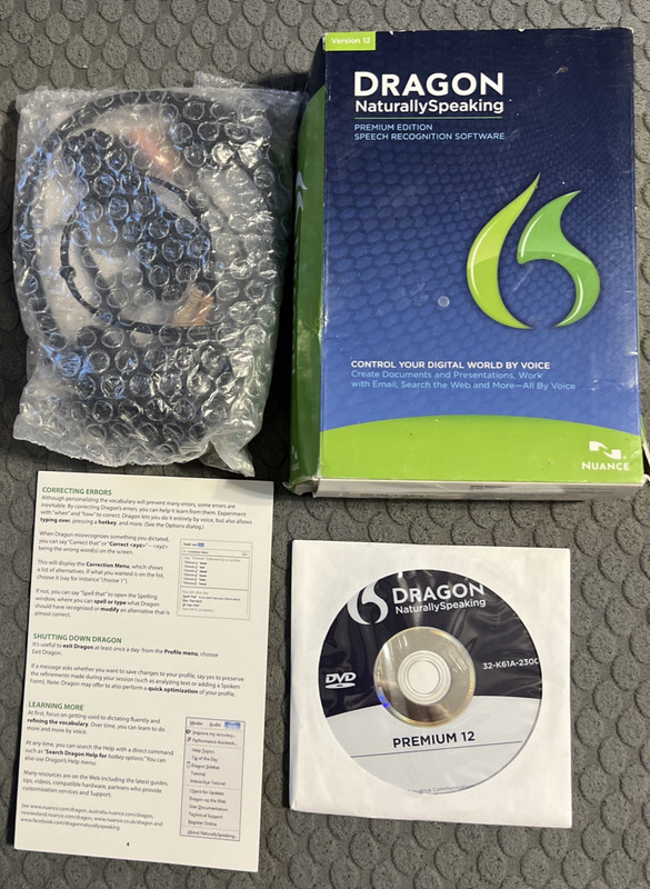 Nuance Dragon Naturally Speaking Version 12 Premium Edition Speech Recognition