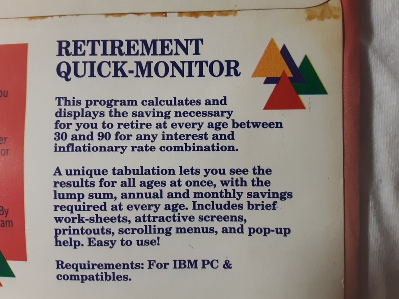 Retirement Quick-Monitor retro 5.25" floppy disk FREE SHIPPING 1994 SEE NOTE gallery