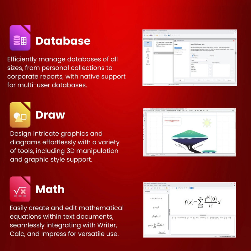 LibreOffice Software Suite 2026 for Windows - With Bonus 2.2k Fonts on USB gallery