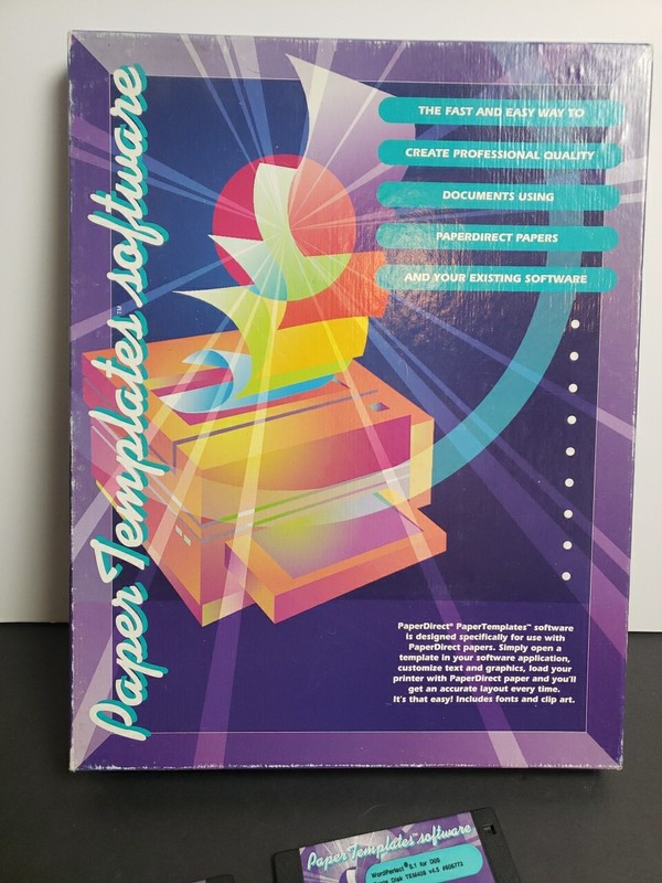 Paper Direct Paper Templates Software 4.5 For DOS RARE gallery