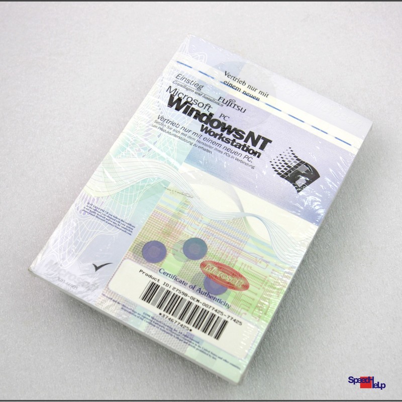GENUINE MICROSOFT OEM CD WITH WINDOWS NT WORKSTATION 4.0 DE SERVICE PACK 4 ID