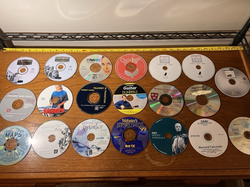Windows Software CD DVD Lot: SFX, Adobe, Microsoft Office, Education, Music, Map gallery