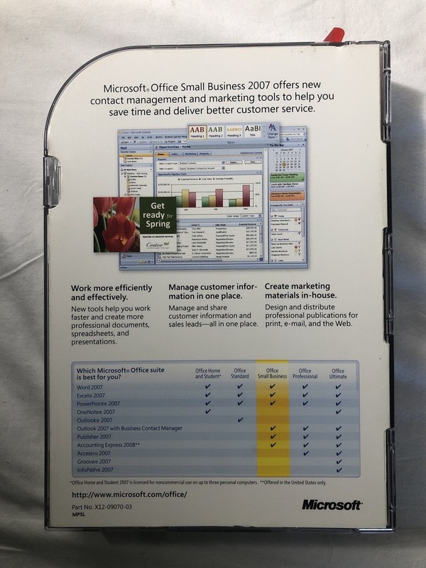 Microsoft Office 2007 Small Business Edition Upgrade Sealed gallery