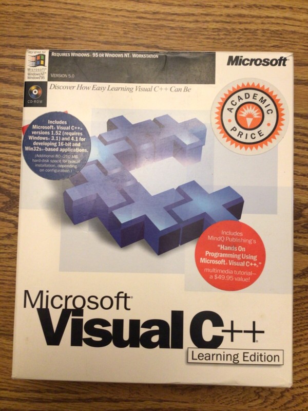 Microsoft Visual C++ Learning Edition Version 5.0 Windows 95 or NT 0197 96557