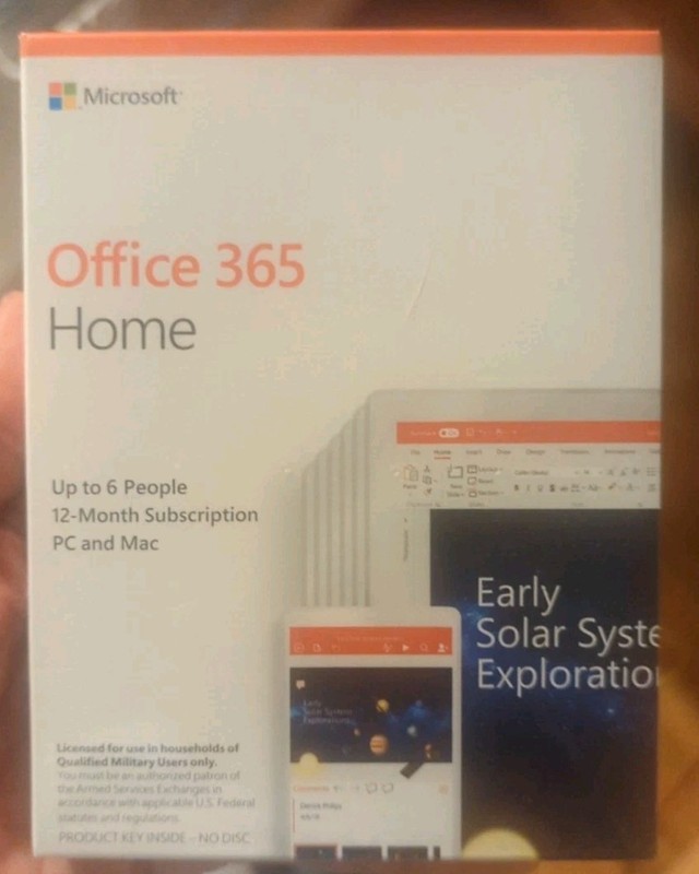 Microsoft Office 365 Home 1-6 Users 2018 PC And Mac New Sealed