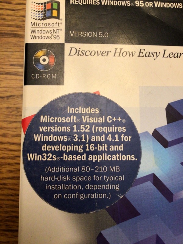 Microsoft Visual C++ Learning Edition Version 5.0 Windows 95 or NT 0197 96557 gallery