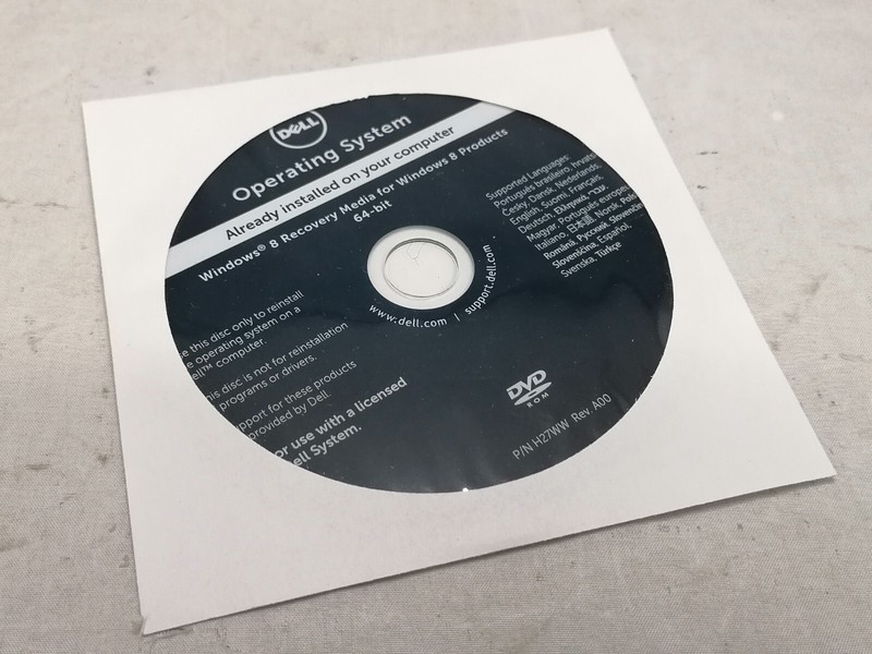 Dell Windows 8 Recovery Media For Windows 8 Products 64-Bit P/N: H27WW