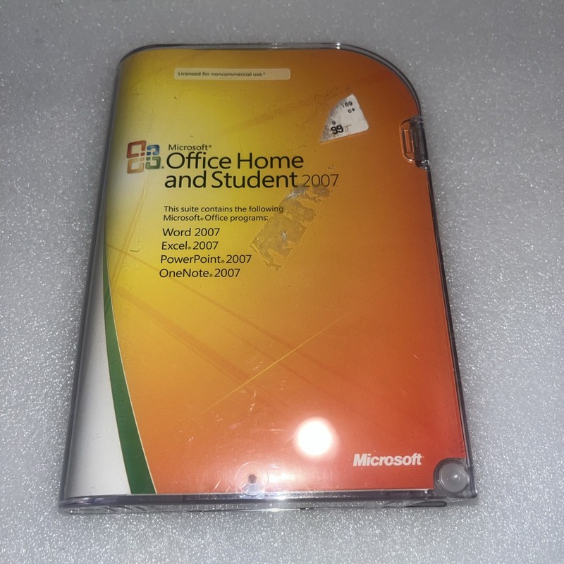 Microsoft Office 2007 Home and Student Disc In Original Case With Product Key