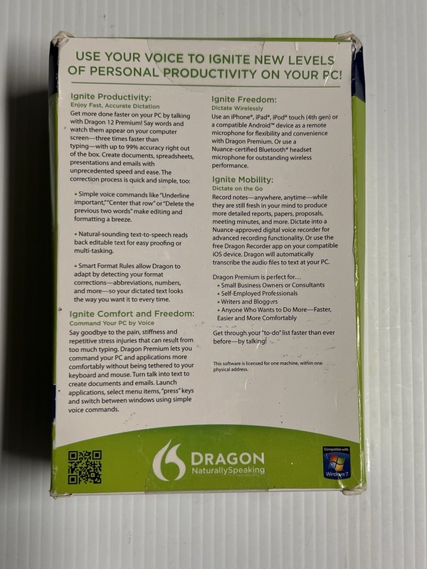 Dragon Naturally Speaking Premium Edition Speech Recognition Software Version 12 gallery