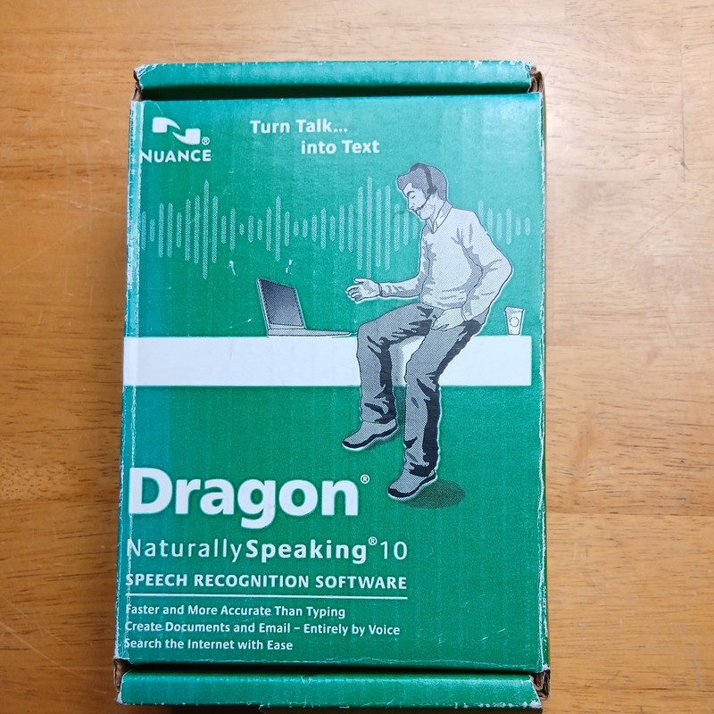 Dragon Natural Speaking 10 Mic CD Headset Voice Recognition USB NEW Open Box T19