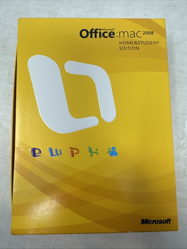 Microsoft Office 2008 Home & Student Edition 2008 for Mac w product keys