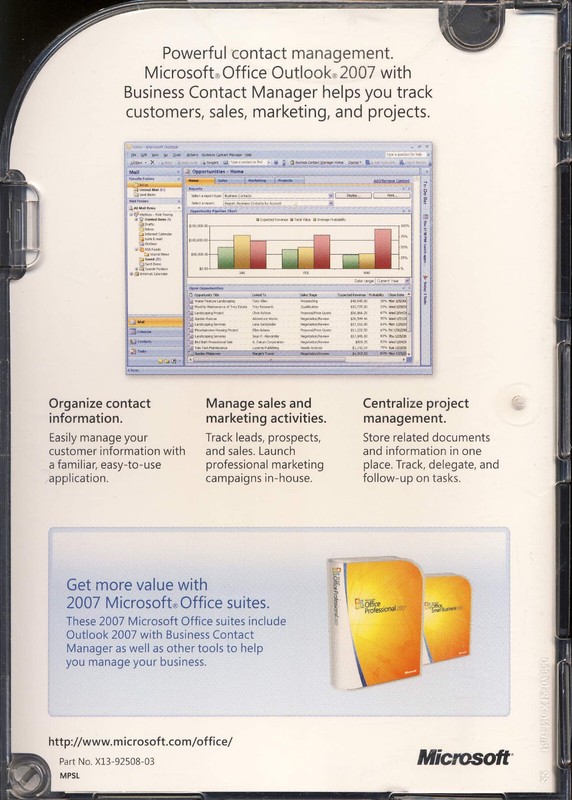 Microsoft Office Small Business 2007 with Outlook 2007 Business Contact Manager gallery