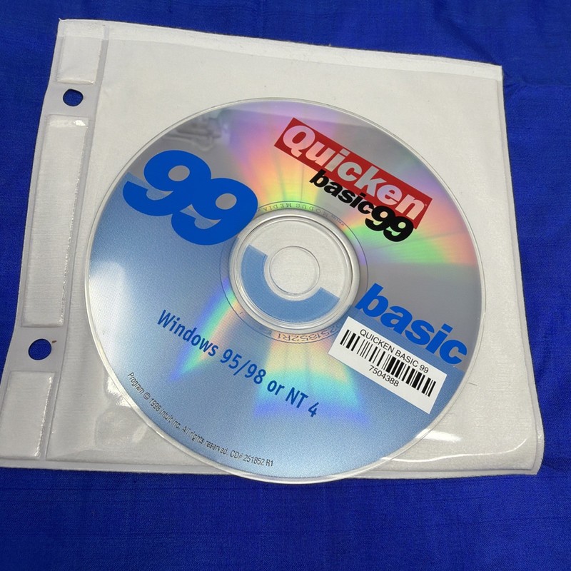 Intuit Quicken Basic 99 Software Disc for Win 95/98/NT4 - CD ONLY!!!! gallery