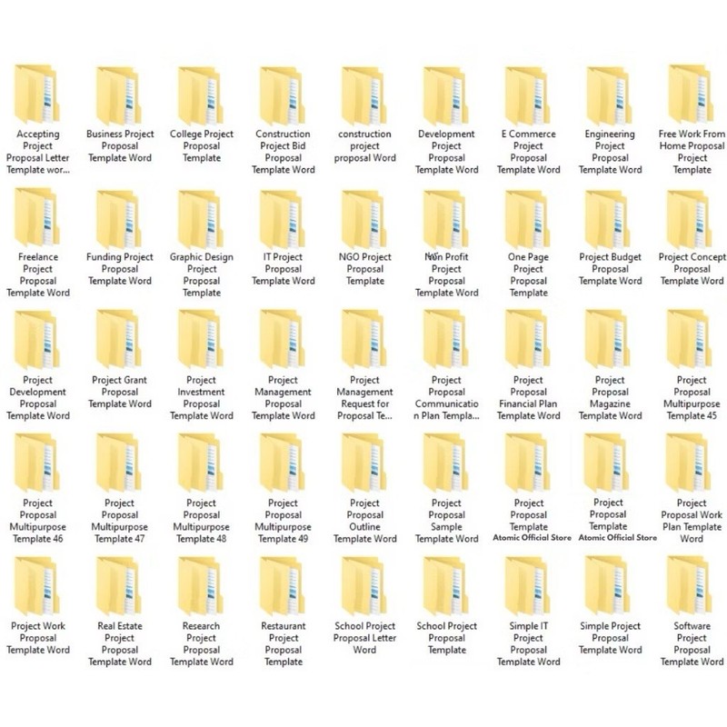 50 Sets Project Proposal Word Template Content Ready (Edit Details Only MS Word) gallery