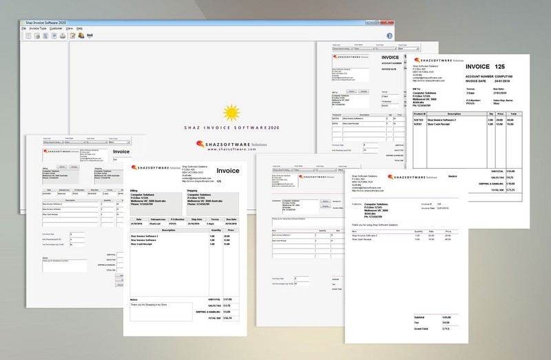 Shaz Invoice Software 2020 Small Business Billing App Forms Simple AT SOFT06 gallery