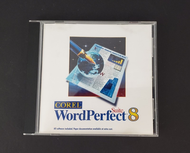 Corel Wordperfect Suite 8 – Windows 95 or NT 4.0 Software on CD