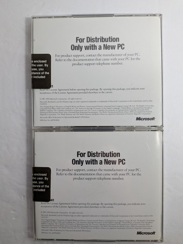 Microsoft Office Professional and Bookshelf Software 4 CD | 1994 Vintage Windows gallery