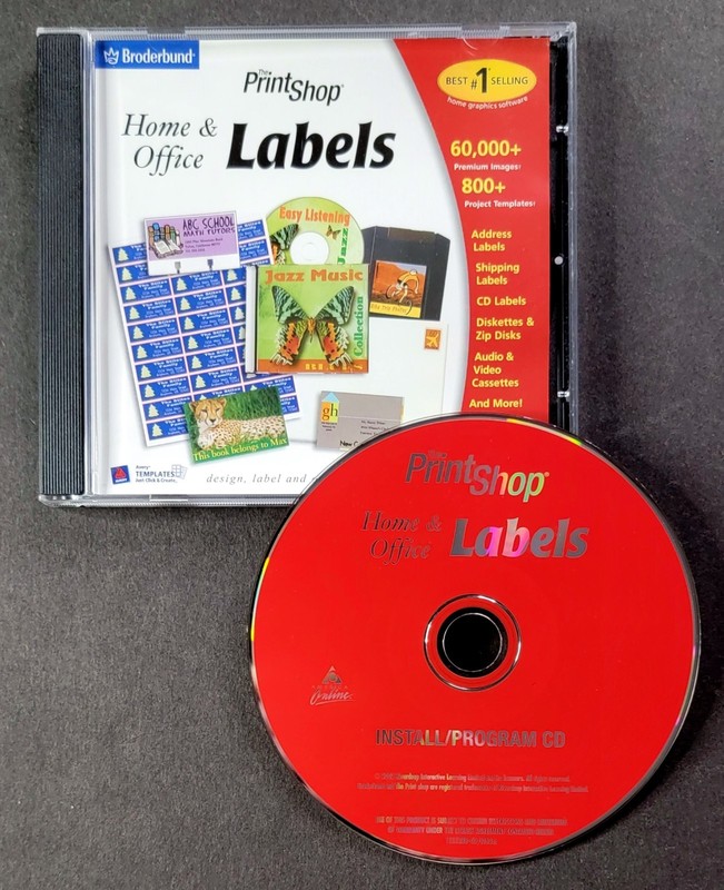 The Print Shop Home Office & Labels (PC, 2002) Broderbund