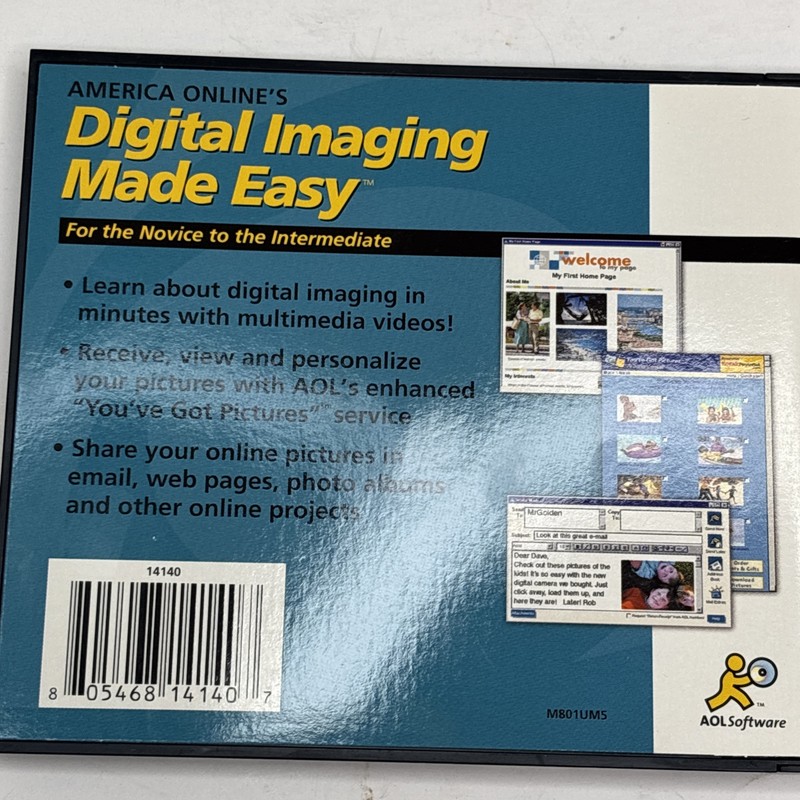 AOL Digital Imaging Made Easy - PC Software Program CD-Rom gallery