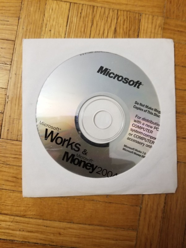 Microsoft Works And Money 2004 PC Software w/ Product Key, NEW SEALED