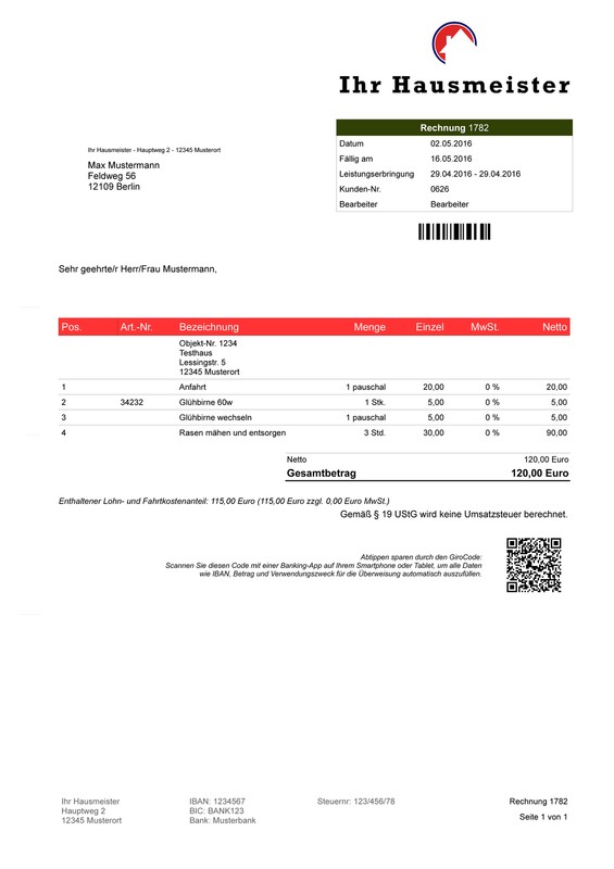 Invoice Program for Janitors, Janitorial Services, Facility Management Software gallery