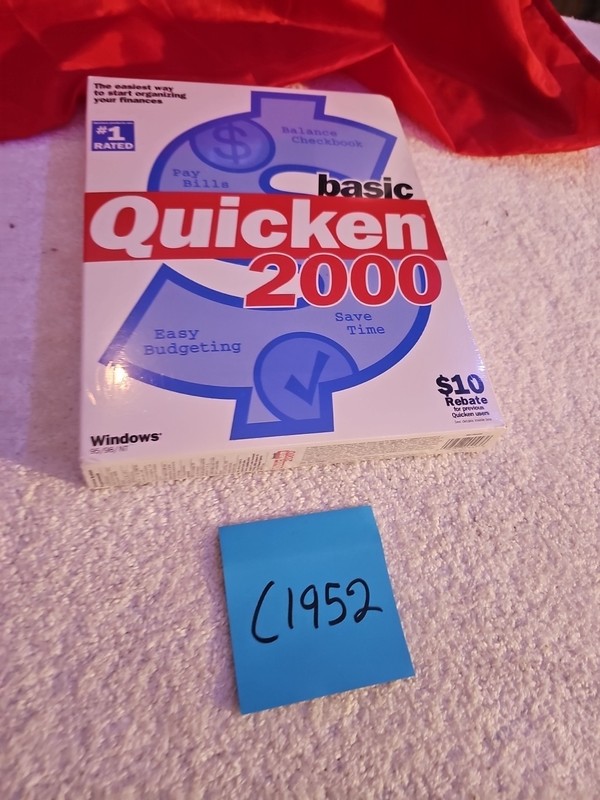Intuit Quicken 2000 for Windows – Complete Boxed Financial Software NEW Sealed" gallery
