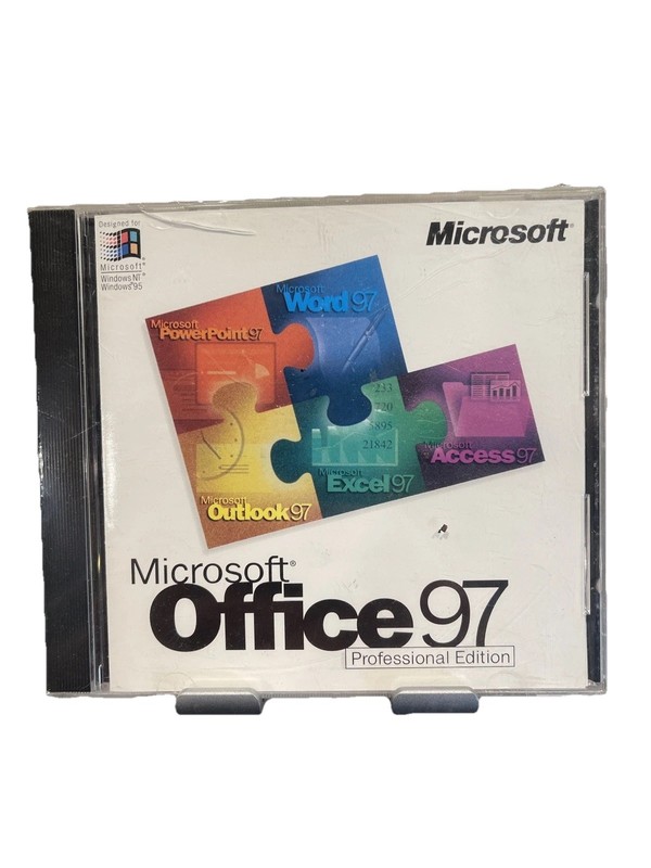 Microsoft Office 97 Professional Edition Full Version CD New Sealed