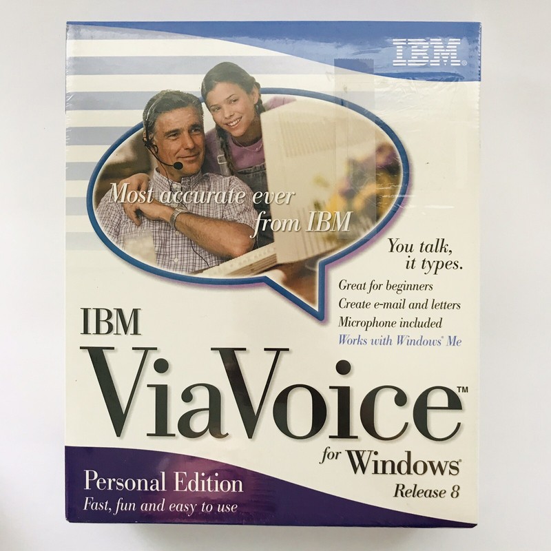 New Old Stock IBM ViaVoice for Windows Release 8 Personal Edition Software – CD