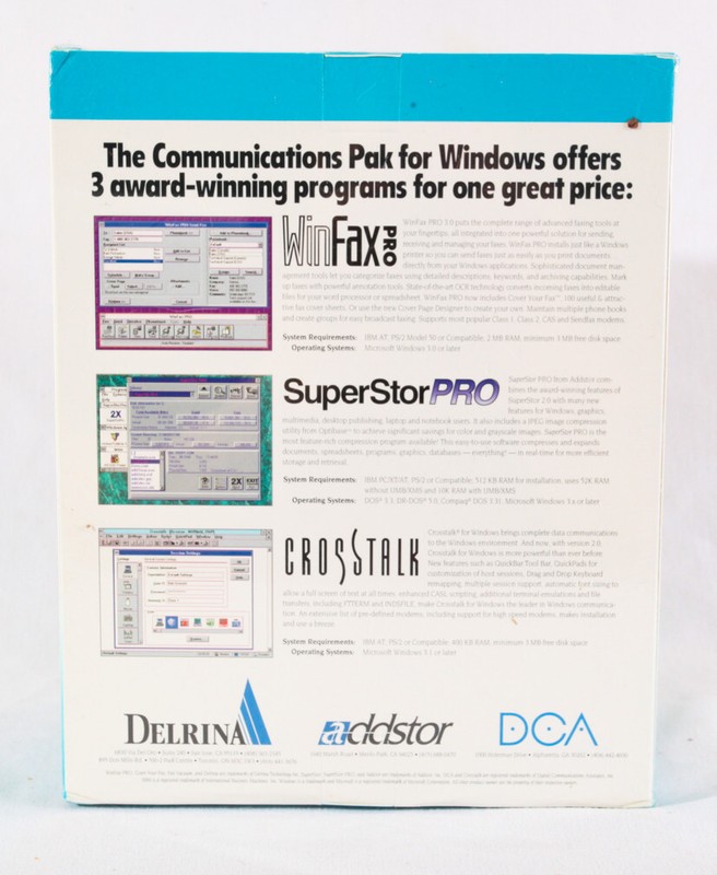 Communications Pak for Windows, Sealed (SuperStor Pro, WinFax Pro, Crosstalk) gallery