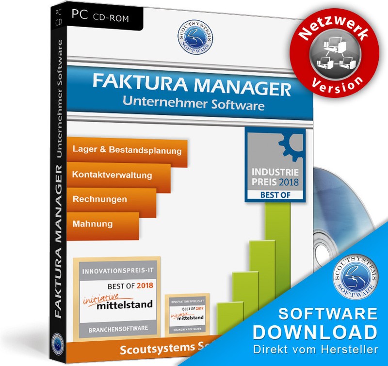 Invoice program network for 10 computers, server, client, software for offices
