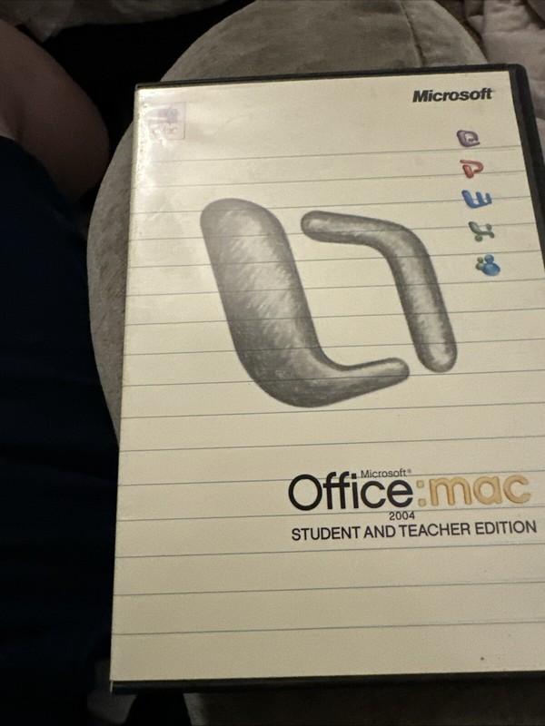 Microsoft Office Mac 2004 Student and Teacher Edition Software 3 keys w/ booklet