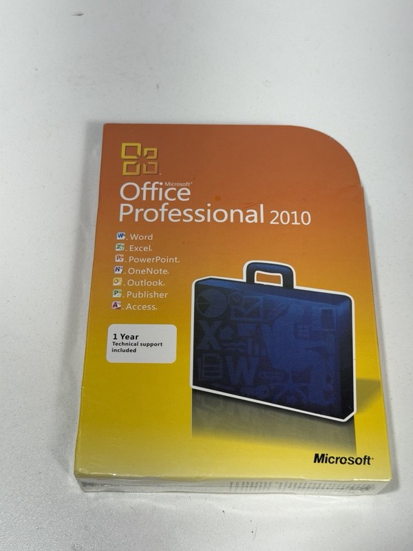 Microsoft Office Professional 2010 Full Retail Box – Factory Sealed DVD Version