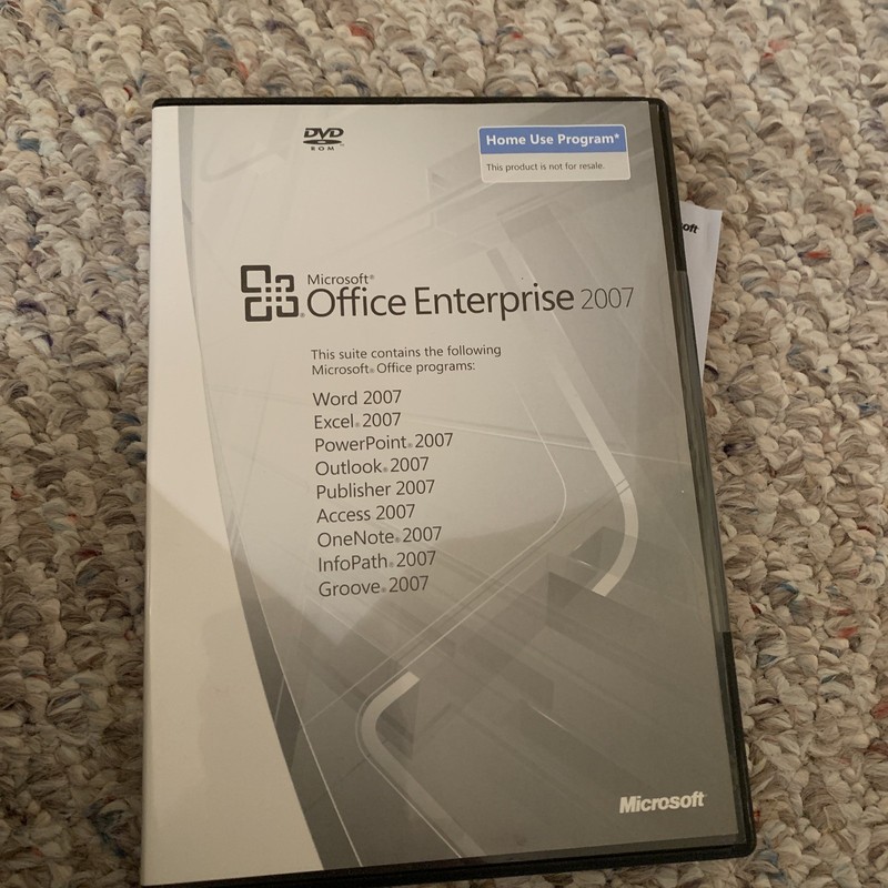 Microsoft Office Enterprise 2007 (Home Use) w/Key (Word, PowerPoint, Excel, Etc)
