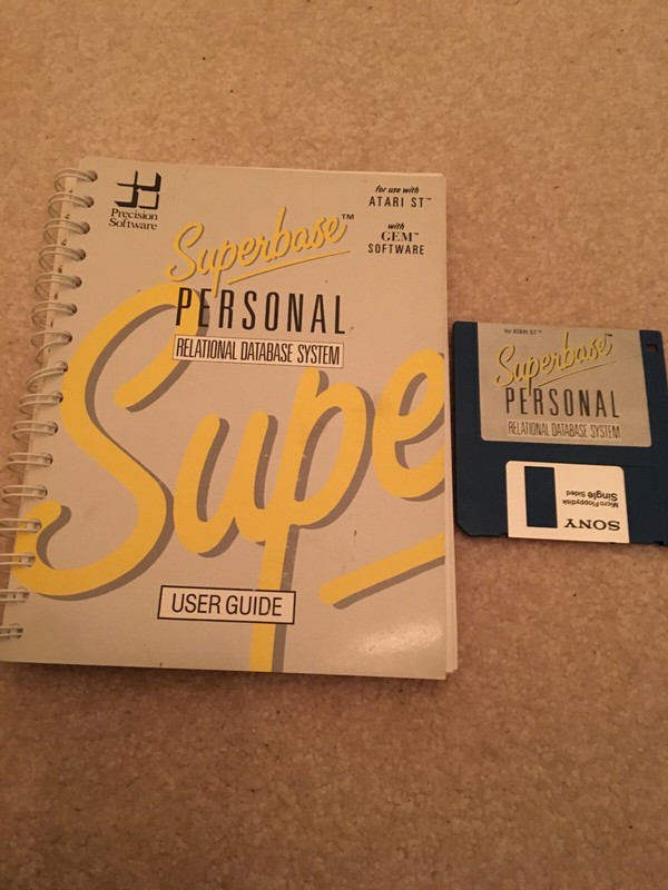 Superbase Personal Relational Database System for Atari ST
