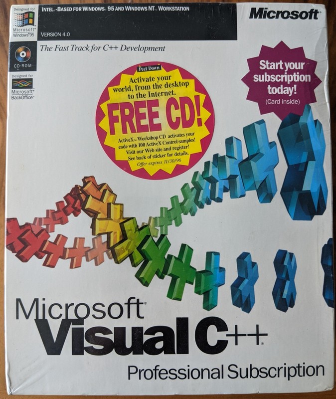 Microsoft Visual C++ 4.0 Professional Subscription – Sealed NOS