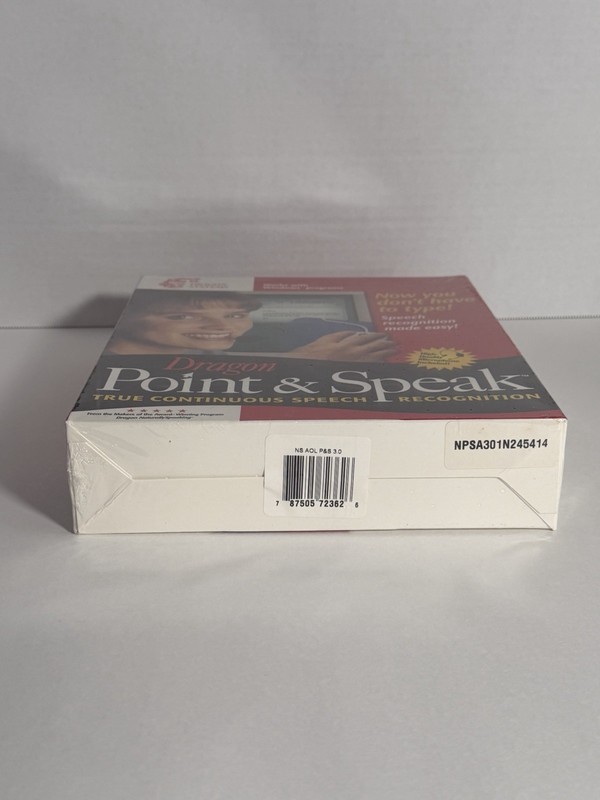 Dragon Point & Speak Speech Recognition Software, 1997 (NEW, SEALED) gallery