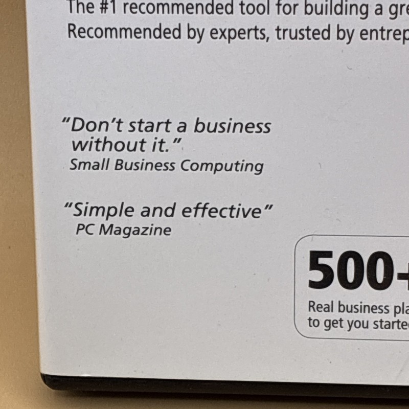 Business Plan Pro Premier Edition Version 11.0 Palo Alto Software CD ROM 2007-08 gallery